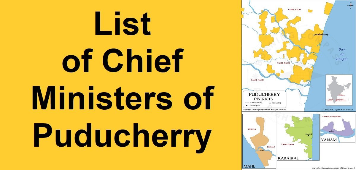 List of Chief Ministers of Puducherry 2024 in Hindi along with Their Tenure Periods