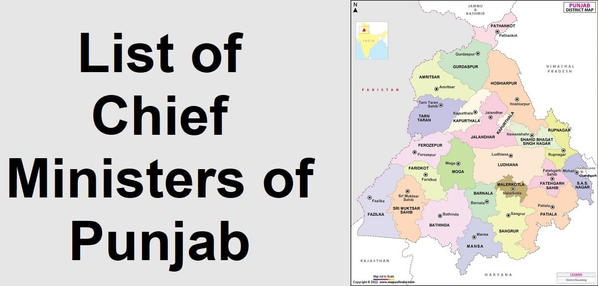 List of Chief Ministers of Punjab 2024 in Hindi along with Their Tenure Periods